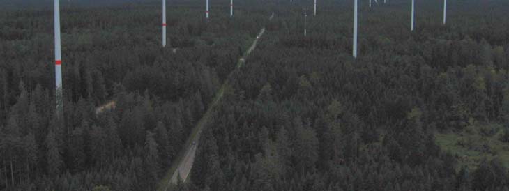 Plats Verktyp Nordschwarzwald 10 st Vestas V90 (2000 kw) samt 4 st Vestas V80 (2000 kw) Rotor / tornhöjd 90 m / 125 m 80 m / 100 m Installerad effekt Beräknad produktion Beräknad kwh/kw 28 MW 61