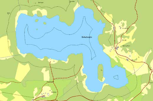 Bohultasjön Bohultasjön är en mindre sjö på 66 hektar på kommunens västra halva.