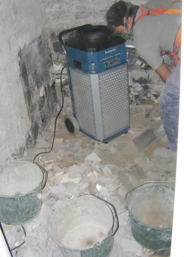 8.2.1 Skyffling av bilat material Mätningar vid skyffling av bilat material med spade och hink i samband med badrumsrenovering.
