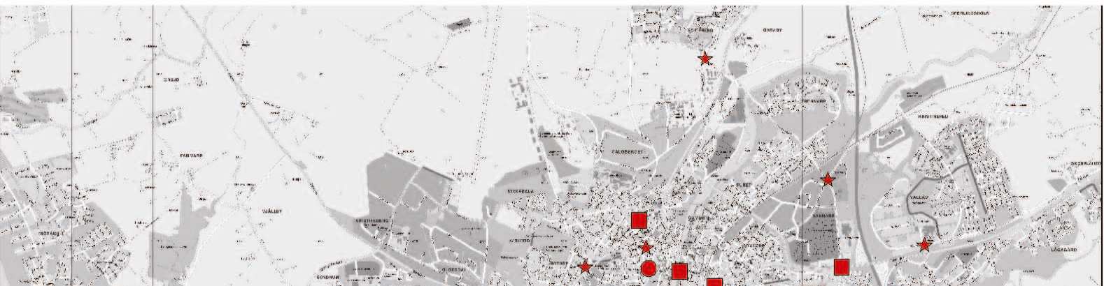 Korsningar i Halmstad som är olycksdrabbade.