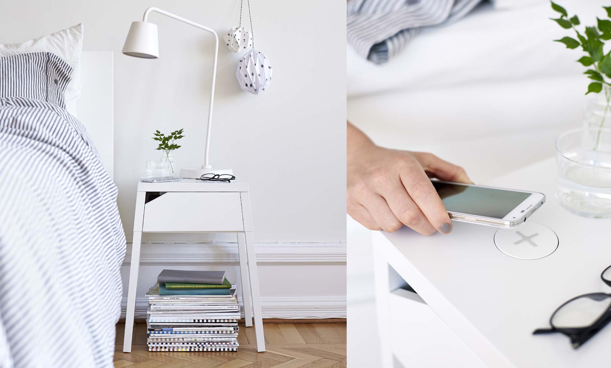 PRESSKITT / APRIL 2015 / 6 PH124729 Med SELJE/MORIK avlastningsbord är det superenkelt att ladda din smartphone över natten.