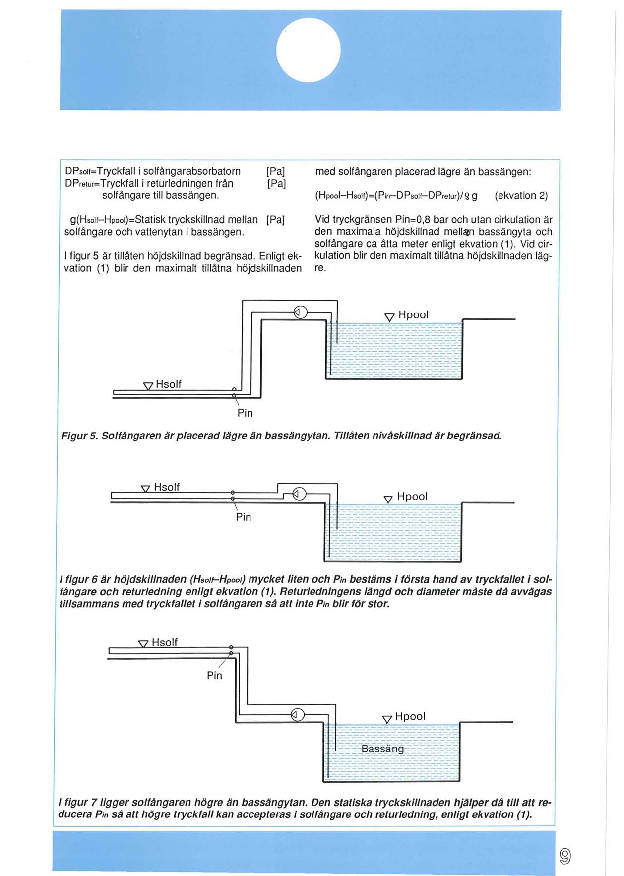 DPsolt= Tryckfall i solfngarabsorbatorn DPretur= Tryckfall i returledningen frn solfngare till bassangen.