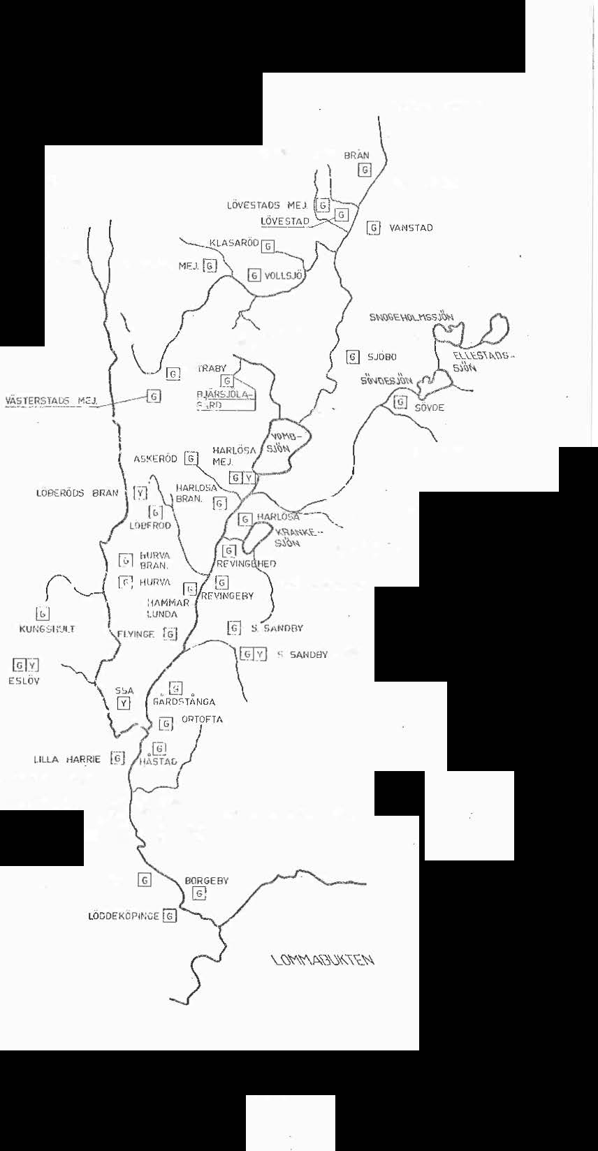 Tabe 5-3 Tätorternas framtida vattenbehov för år 1980 och år 2000,--- Deområde Huvudfåran uppströms Vomb sjön Kingaväsån B rå ån Huvudfåran nedströms Vomb sjön ------- - Totat inom Käv ingeåns
