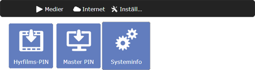 Systeminfo innehåller teknisk information om boxen som närmast är avsedd att bistå Ålcoms kundtjänst vid eventuell felsökning av boxen/iptv- tjänsten.