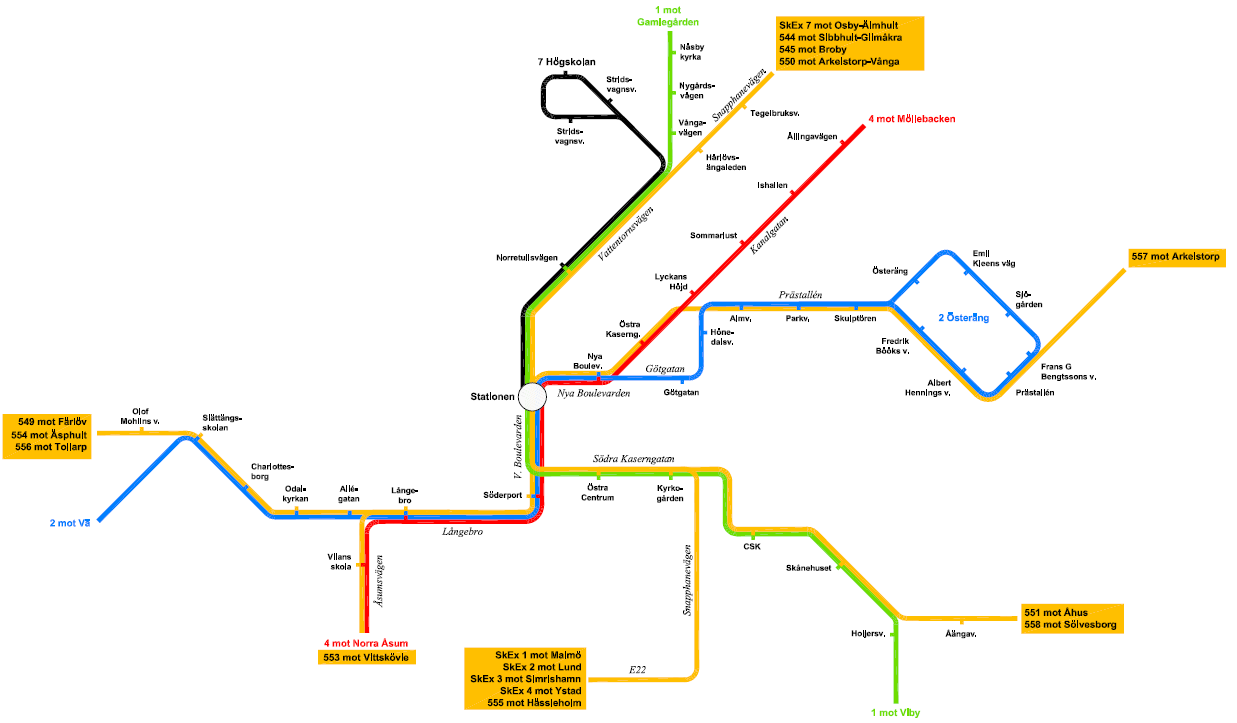 som tillgodoser önskemål om mer trädplantering, parkering och anslutning till fastigheter utan att kompromissa med den separata busskörbanan.