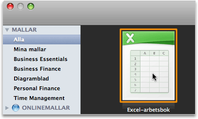 Klicka på Excel-arbetsbok och klicka sedan på Välj. Tips Om du alltid vill börja med ett tomt dokument när du öppnar Excel markerar du kryssrutan Visa int e det här när Excel öppnas.