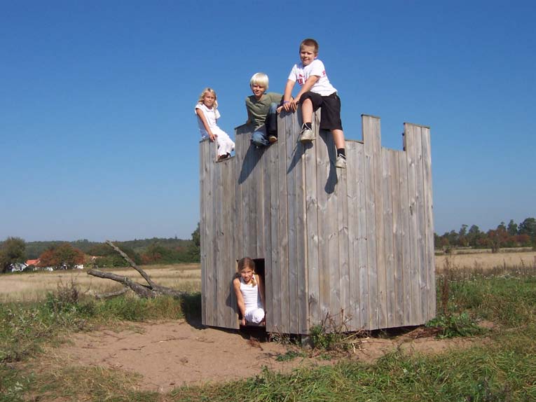 Ett av Frösakullsskolans projekt baserat på elevernas idéer tornet. På den här skolan har man ingen avsikt att någonsin bli färdig med sin utemiljö.