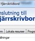 Skolterm/Terminalservermiljön skrivare, hemkatalog Start Alla program Tillbehör Anslut till fjärrskrivbord (För att få bilden att se ut som den till