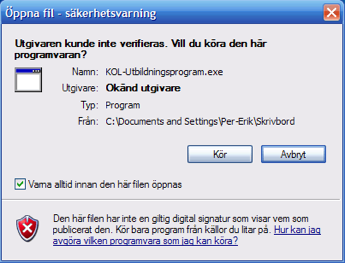 Installationen Installationsprogrammet förser dig med standardalternativ under hela proceduren. Normalt sett behövs dessa alternativ inte ändras; det är bara att klicka sig fram, steg för steg.
