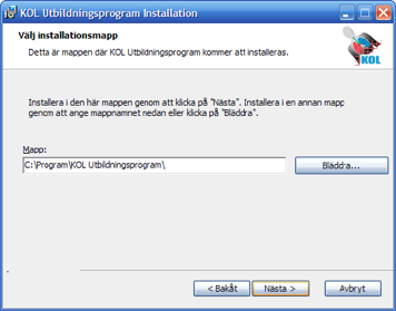 Installationsprogrammets startdialog visas: Klicka på knappen Nästa.