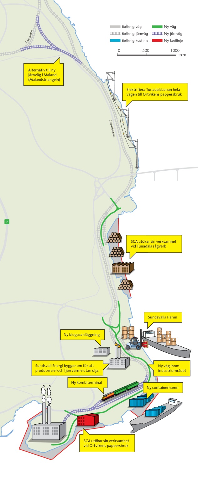 2 Inledning Sundsvall Logistikpark AB är det kommunala bolag som har i uppdrag att tillsammans med Trafikverket och SCA utveckla ett effektivt och hållbart transportnav i