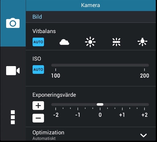 Konfigurera kamerainställningar och effekter Kamera-appen ger dig också möjlighet att justera kamerans inställningar och använda effekter på dina bilder och videor.