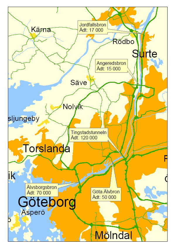 Vart hänvisar vi trafiken när ett rör är stängt i Tingstadstunneln 14 helger och fyra semester veckor? Vart tar trafiken vägen?