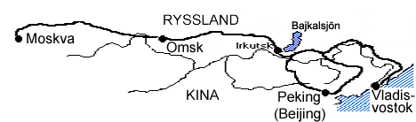 1. Transsibiriska järnvägen går mellan Moskva och Peking. a) Tåget stannade i Omsk, där 43 passagerare steg av och 77 steg på. När tåget lämnade Omsk fanns det 319 passagerare ombord.