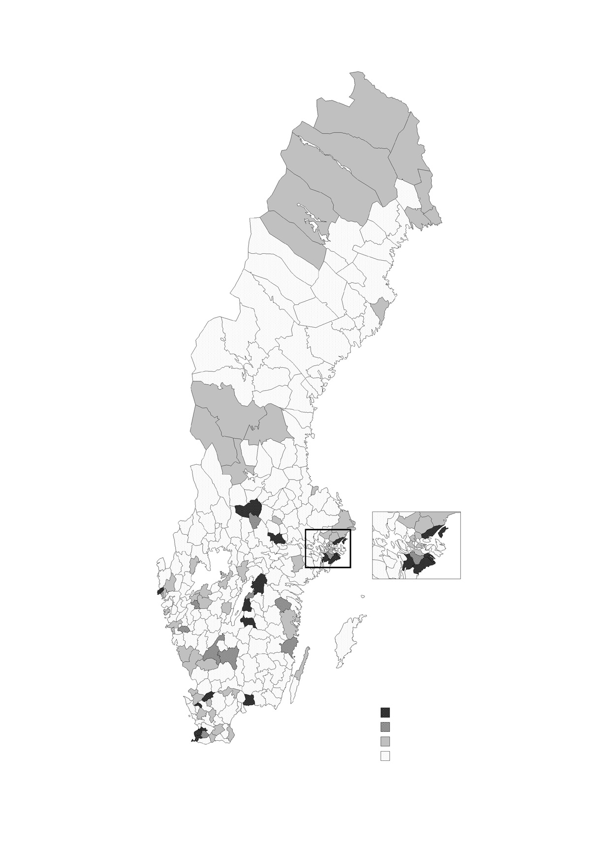 VARFÖR BILDAS NYA PARTIER? 17 kommuner får ett ickeriksdagsetablerat parti representerat i fullmäktige. Hypotes A: 82% har en granne som vid något tidigare val fått ett sådant parti.