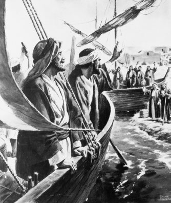 Han lämnade Antiochia tillsammans med Barnabas och reste till Cypern och till nuvarande Turkiet.