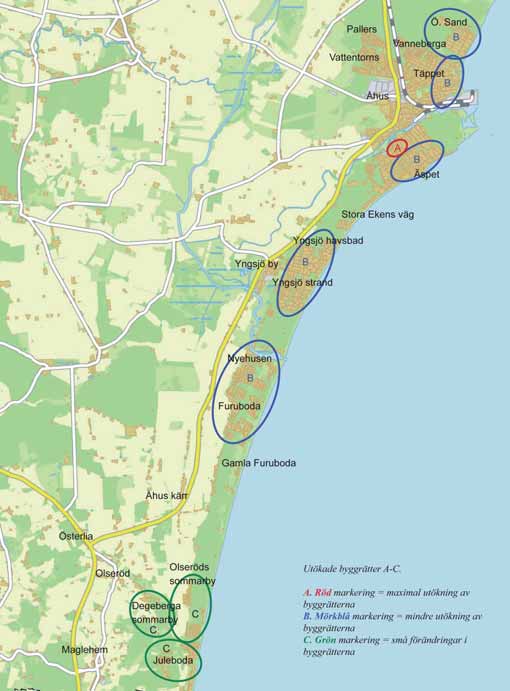 PROGRAM OCH UTREDNINGAR Program för kusten Kuststräckan mellan Åhus och Juleboda har varit föremål för en närmare utredning i Det växer längs kusten!