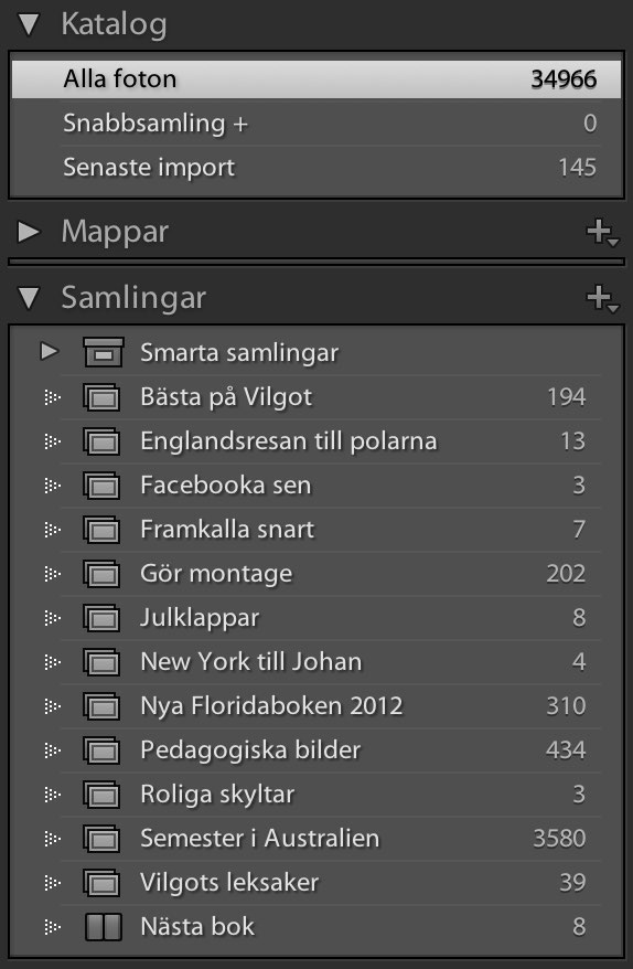 Samlingar Det perfekta sättet att samla bilder i högar Tillbaka till min pappas diabilder. Det går inte lägga en diabild i lådan märkt Semester 1989 och samtidigt i lådan märkt Favoritbilder.