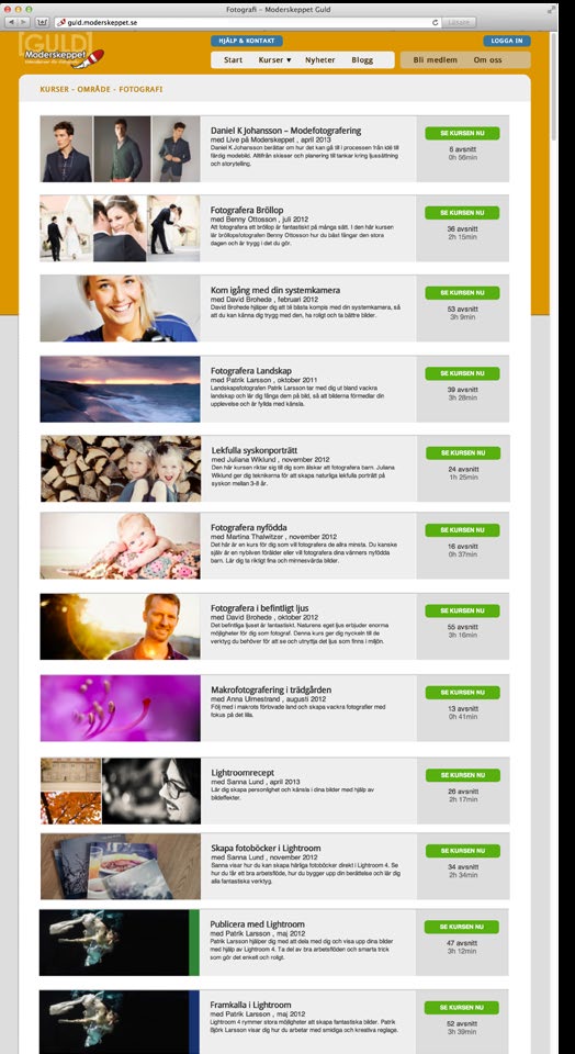 Lär dig även Photoshop Moderskeppet Guld 260 timmar med