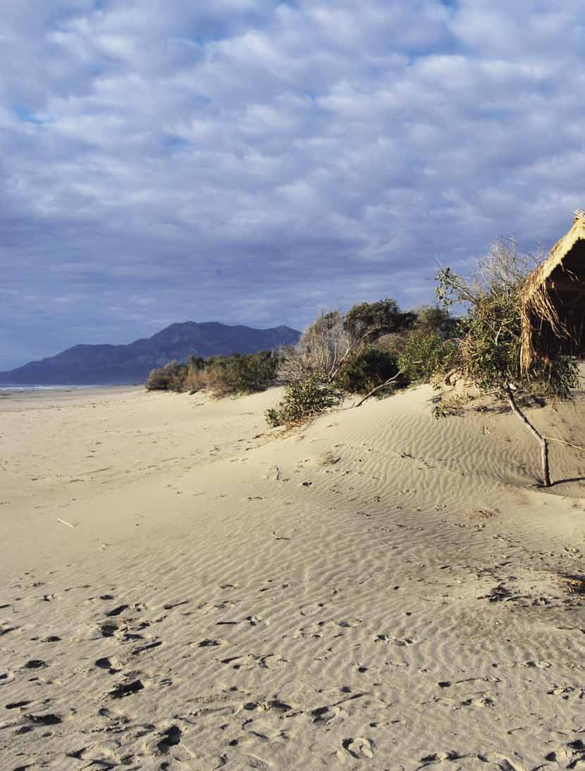 DESTINATION AV Roope Roine Eyup*, du vilda turkiska kust! Den gamle fiskaren på stranden följer fundersamt med när vi lastar av kajakerna i byn Göcek.