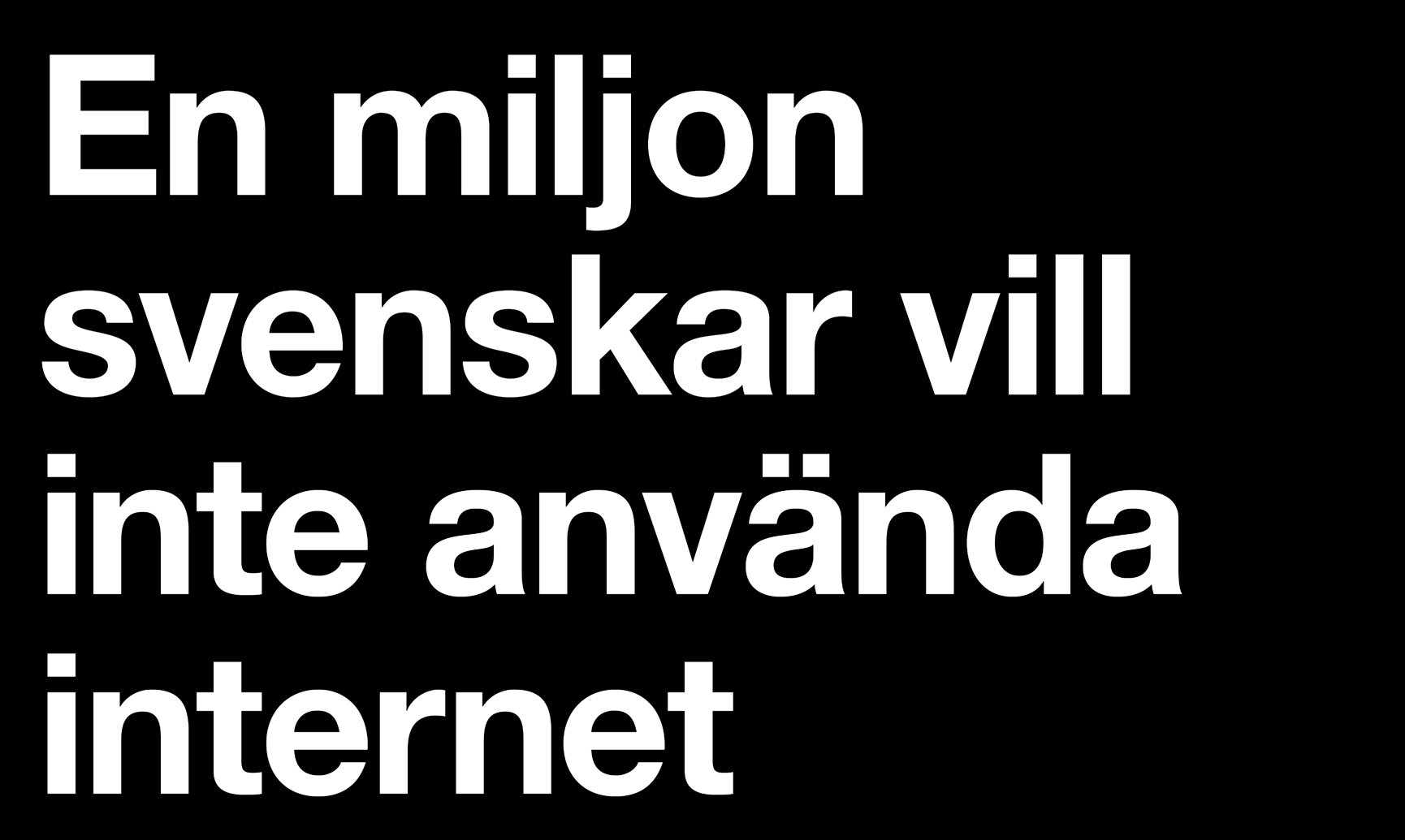 En miljon svenskar vill inte använda internet