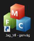 Börja med att placera mappen med JagVill på Skrivbordet.