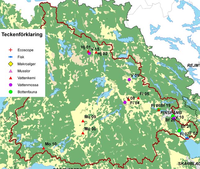 MOTALA STRÖM ALcontrol Resultat Delområde 6 Figur 112. Provpunkter i delområde 6.