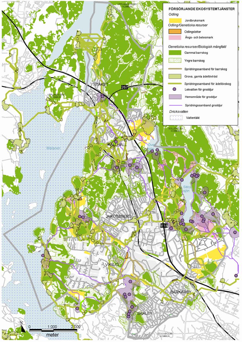 del 4 ALLMÄNNA INTRESSEN SAMRÅDSHANDLING Bostadsnära natur Järfälla kommun har antagit nedanstående mål för tillgången till bostadsnära natur: - Närnatur/park (helst över 1 ha) ska finnas inom 300 m