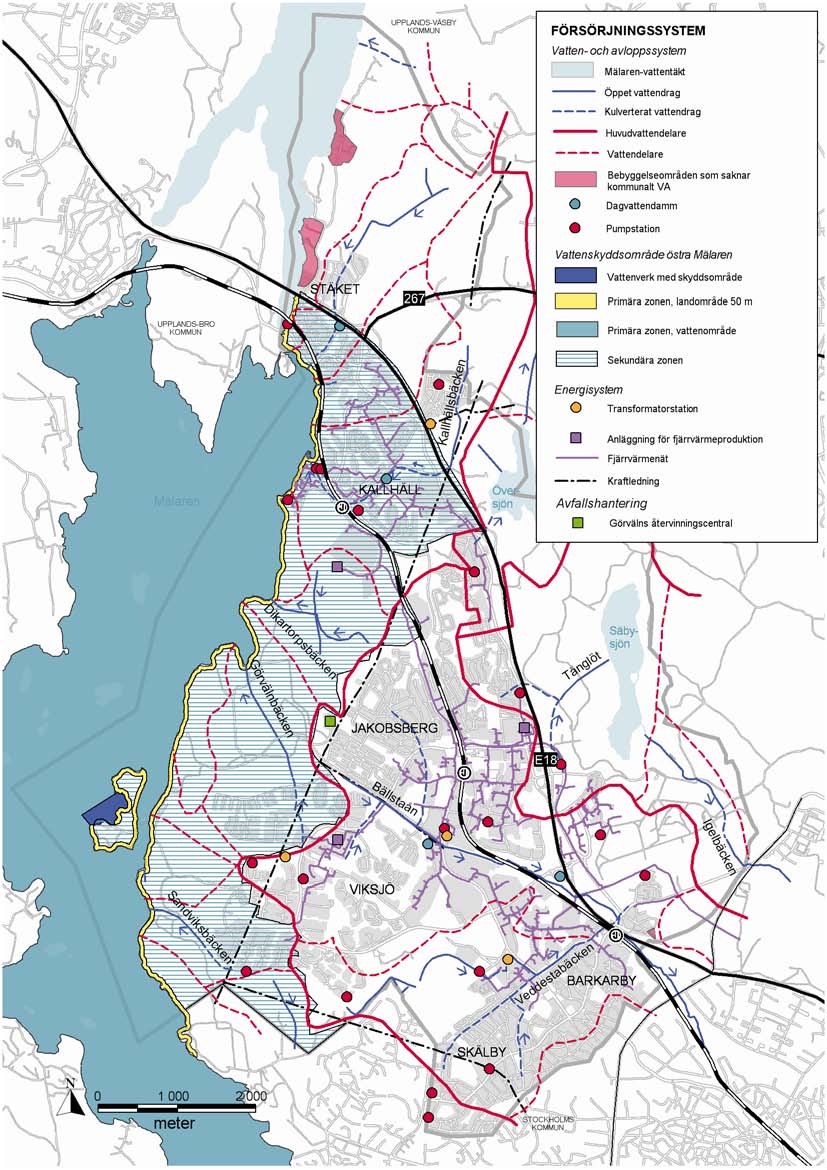 del 4 ALLMÄNNA INTRESSEN SAMRÅDSHANDLING Görvälns återvinningscentral. De nyligen färdigställda Viksjödammarna invid Datavägen.