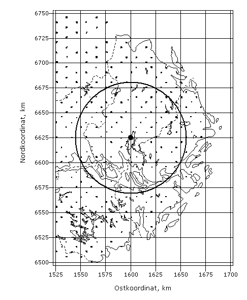 Länsstyrelsens och kommunernas undersökningar har ansatts medelarealfaktorn för länets Ståndortskarteringsytor. Figur 3.