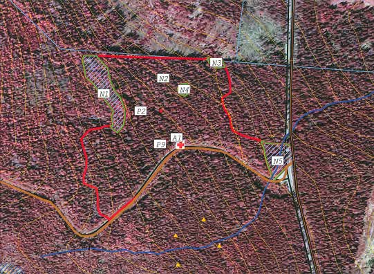 Planering Färg Text Logotyp Yttergränser, rågång Röd-gul GRÄNS SCA Naturvård Röd-gul-vit NATURHÄNSYN SCA Naturvård detaljhänsyn Röd-blå-vit NATURHÄNSYN - DETALJ SCA Forn- och kulturmiljö