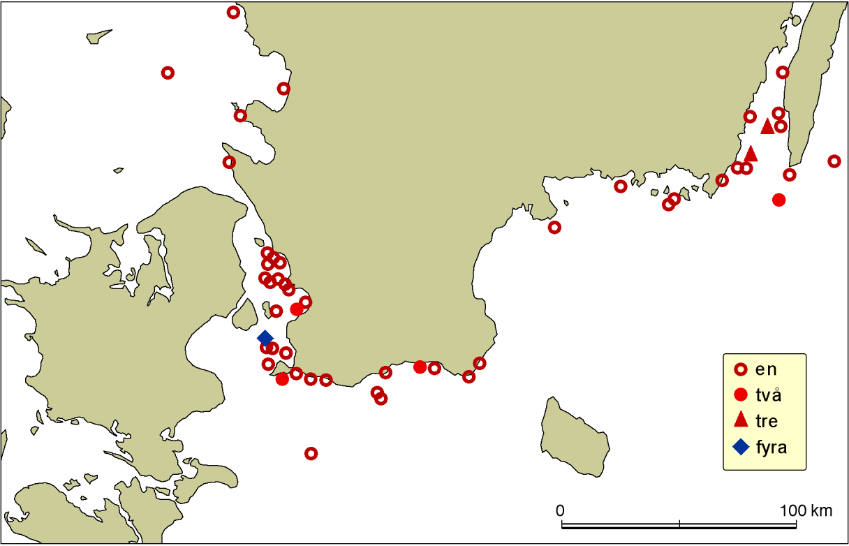 Kunskapsläget vad gäller den havsbaserade vindkraftens effekter på fisket och fiskbestånden Figur 6 b. Som figur 3, detaljer över de områden som har störst antal rådighetsansökningar.