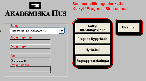 Byggledning, det vill säga den dagliga kontrollen av ett bygge, räknas ibland som en byggherrekostnad och ibland som en projektledningskostnad i Akademiska Hus redovisning.