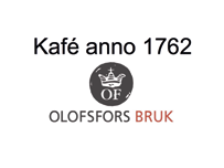 Kafé anno 1762 Vi är ett ekologiskt surdegsbageri och café på det vackra gamla bruket Olofsfors i södra