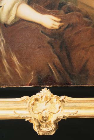 Detalj av oljemålning på duk från 1700-talets första hälft, tillskriven B. Denner. Tillhör Statens Konstmuseer.