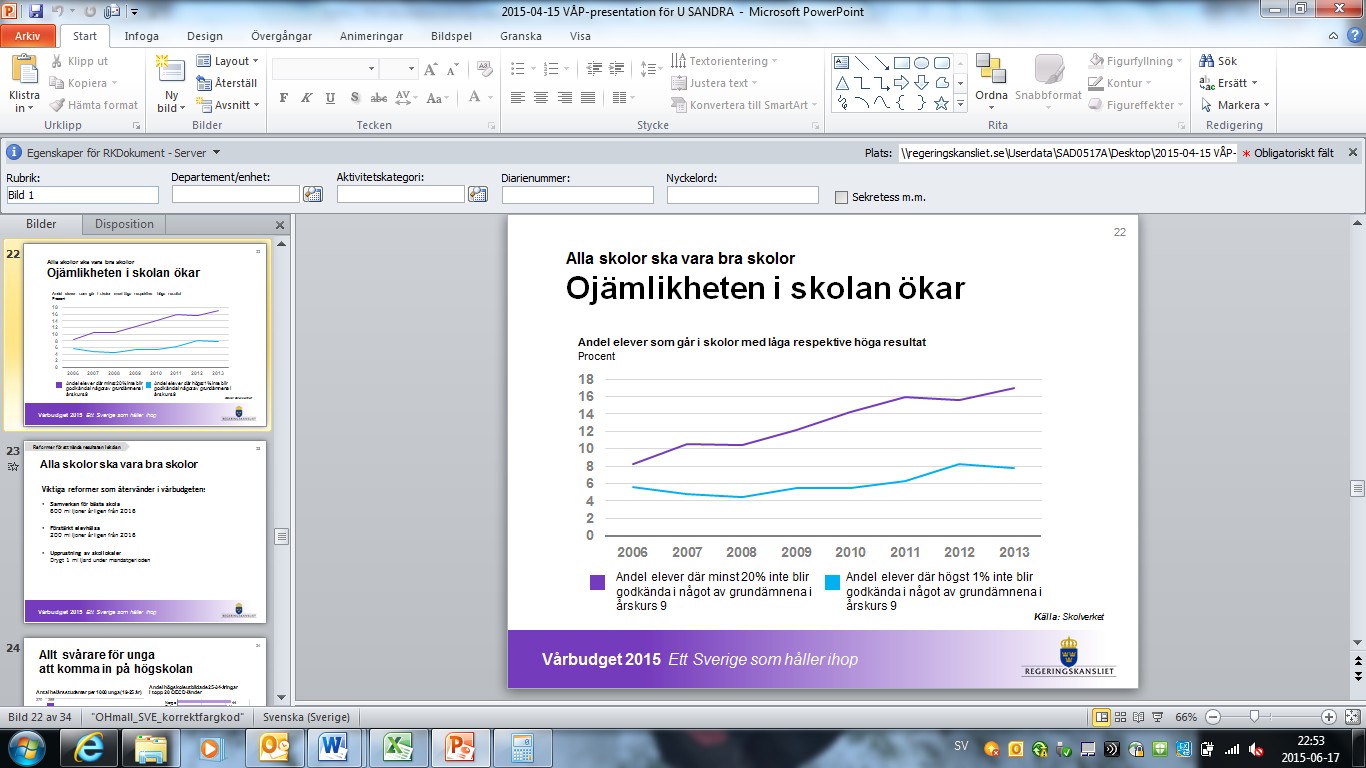 Samtidigt som skillnaden mellan elever blivit allt större sker en utveckling på skolnivå där andelen elever som går i skolor med riktigt låga resultat dubblerats sedan 2006.