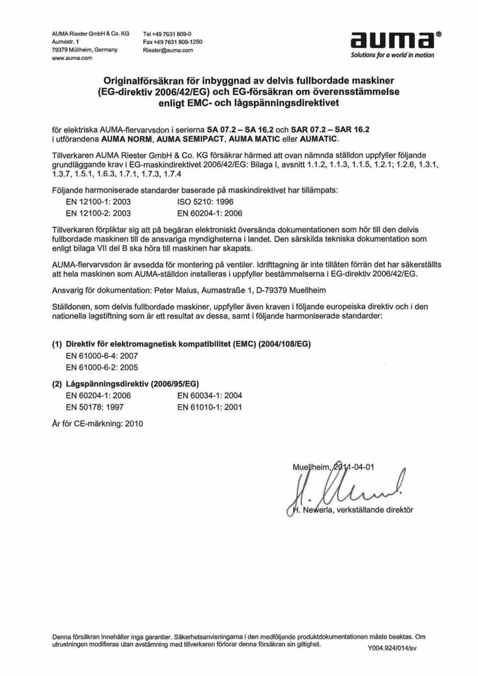 AM 01.1/AM 02.1 Certifikat 15.