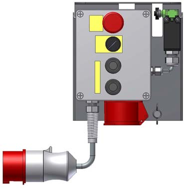 5.2 Montering av elektromodulerna art.- nr.: 01214, 32280 och 38620 Montering och anslutning Häng in elektromodulen (1) i dörrens flikar. Dra åt med vingskruven (2). Montering dörr 1.