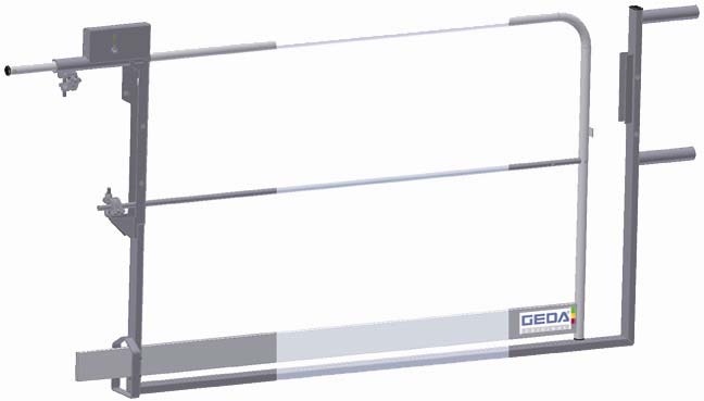 1.2 GEDA ECO + Art.- nr. 39700 Användning med: GEDA 500 Z Mått och vikter Vikt ca kg 25 kg Maße ca. 2134 mm x 1296 mm (transportläge) Öppningsvidd max.