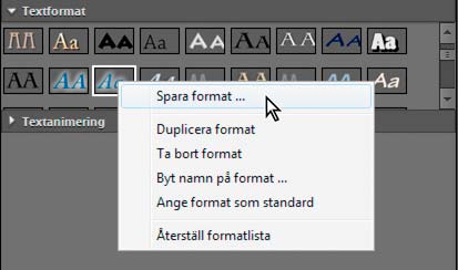 Skapa titlar 229 Använda format på text och bilder Om format Adobe Premiere Elements innehåller ett antal format för titlar, som du kan använda på text, grafik eller båda.