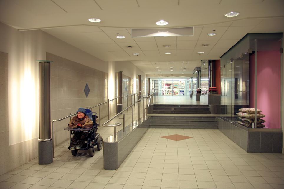 5. En ramp kräver mer utrymme än en trappa.