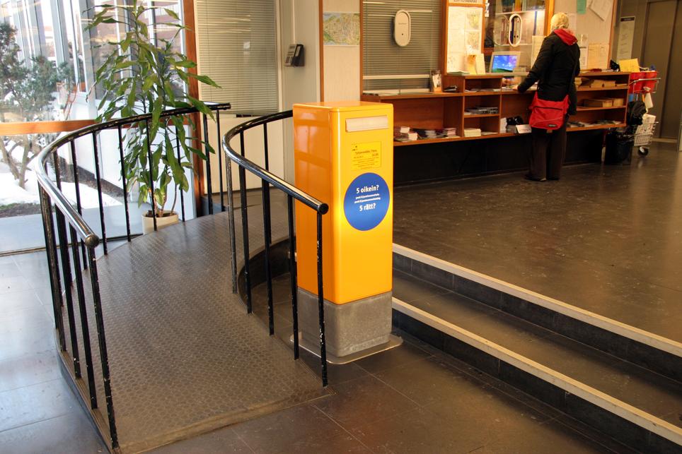 12. Denna branta kraftigt svängande ramp är
