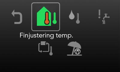 Inomhustemperatur Vrid ratten till Temperatur/Tid Tryck på knappen OK.