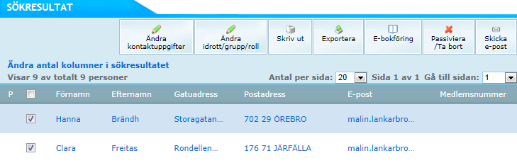 Personen har redan ett idrotts ID Är det så att en medlem blivit inlagd med ofullständigt personnummer och du ska lägga till de sista siffrorna genom att klicka ur rutan som markerar detta och då får