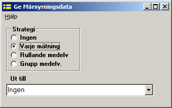 3 Anpassa M7005:s mätprogram för mätstyrning. Då man sätter upp sitt mätprogram måste man ange vilka mått som skall mätstyras och med vilken strategis som kompensationerna skall beräknas.
