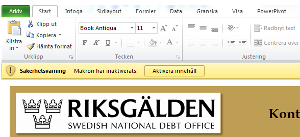 Så här sparar du ner dokumentet på din dator och öppnar upp det För att alla funktioner i enkäten ska fungera, krävs det att du har Excel, version 2007, eller senare installerat på din dator.