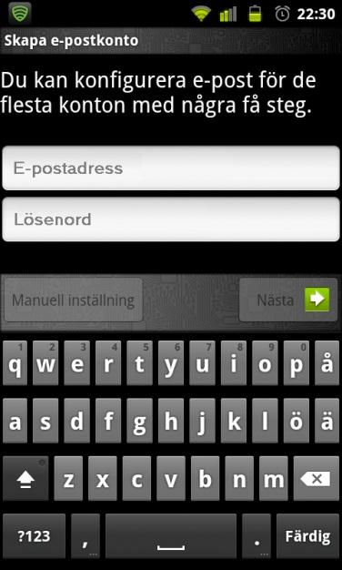 Sida 1 av 5 Här är en tydlig steg för steg-guide som beskriver hur du konfigurerar din e-post på en mobiltelefon eller surfplatta med Android 2.3.