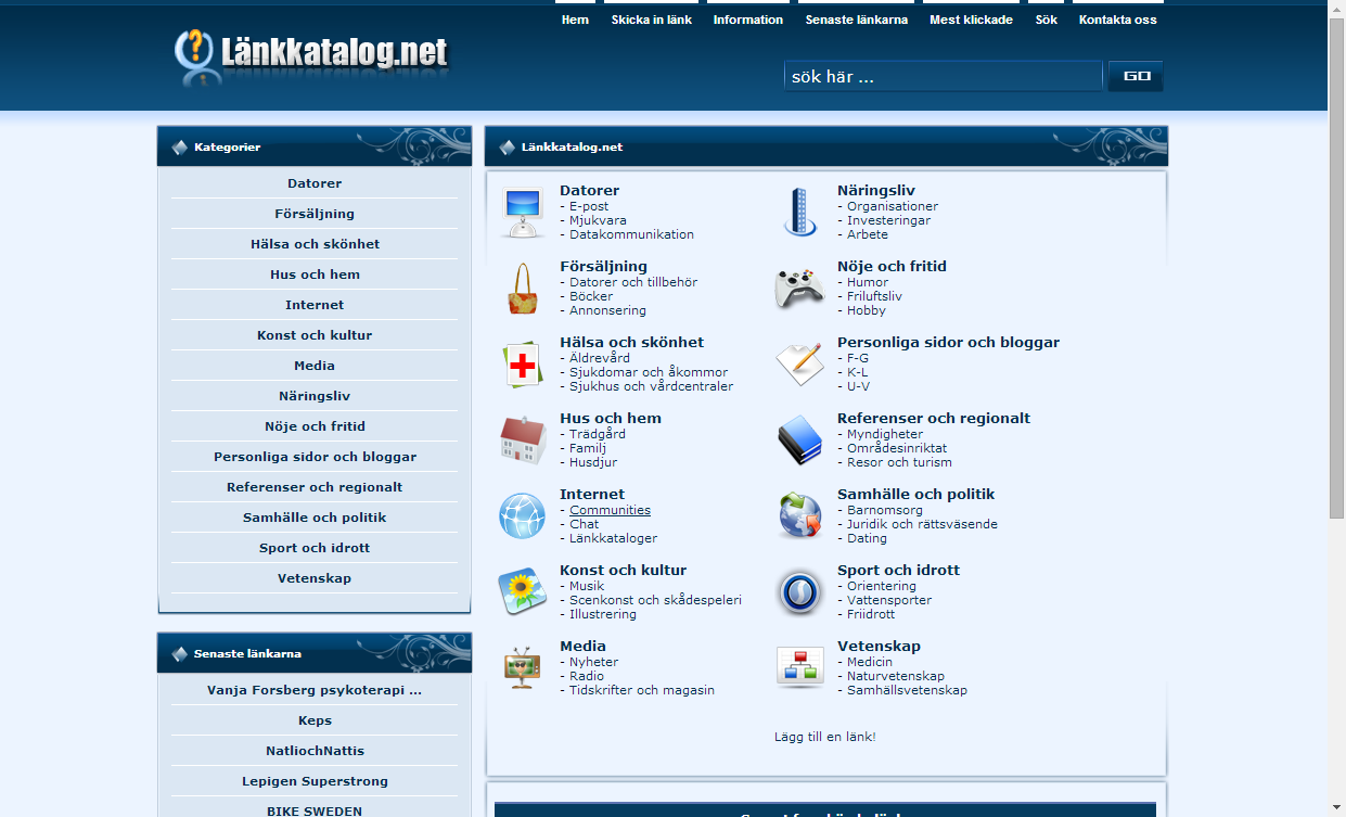 Sökmotoroptimering då och idag 2000 sökmotorregistering 2004 Dörrsidor 2007