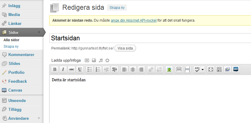 Skapa ny webbplats 1. Börja med att gå in på din nya fortsättningsplats 2.