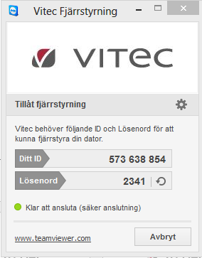 Nyhetsbrev Vitec Capifast CRM 6.1 Begär fjärrhjälp Vi har ändrat designen på begär fjärrhjälp så att den bättre passar med Capifast CRMs nya grafiska profil.